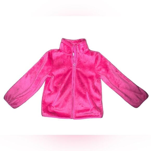 The Children's Place Faux Fur Jacket Pink Fall/Spring Toddler Girls 4T EUC - Picture 1 of 6